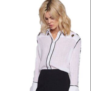 Isla Bell Sleeve Contrast Blouse, S and M